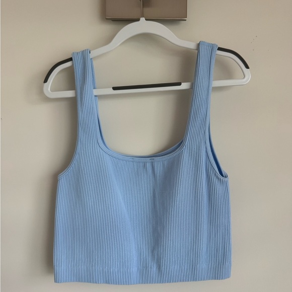 Light Blue Ribbed Zara Tank - Picture 2 of 3